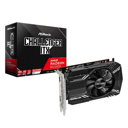 ASRock Radeon RX 6400 Challenger ITX 4GB Graphics Card